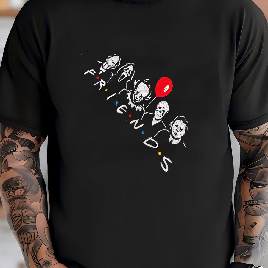 Horror Characters Friends Sweatshirt, Friends Halloween Sweatshirt, Horror Movie Sweatshirt, Jason And ’s T-shirt