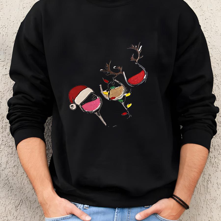 Christmas Wine Sweatshirt, Homebody Sweatshirt, Christmas Sweatshirt Sweatshirt