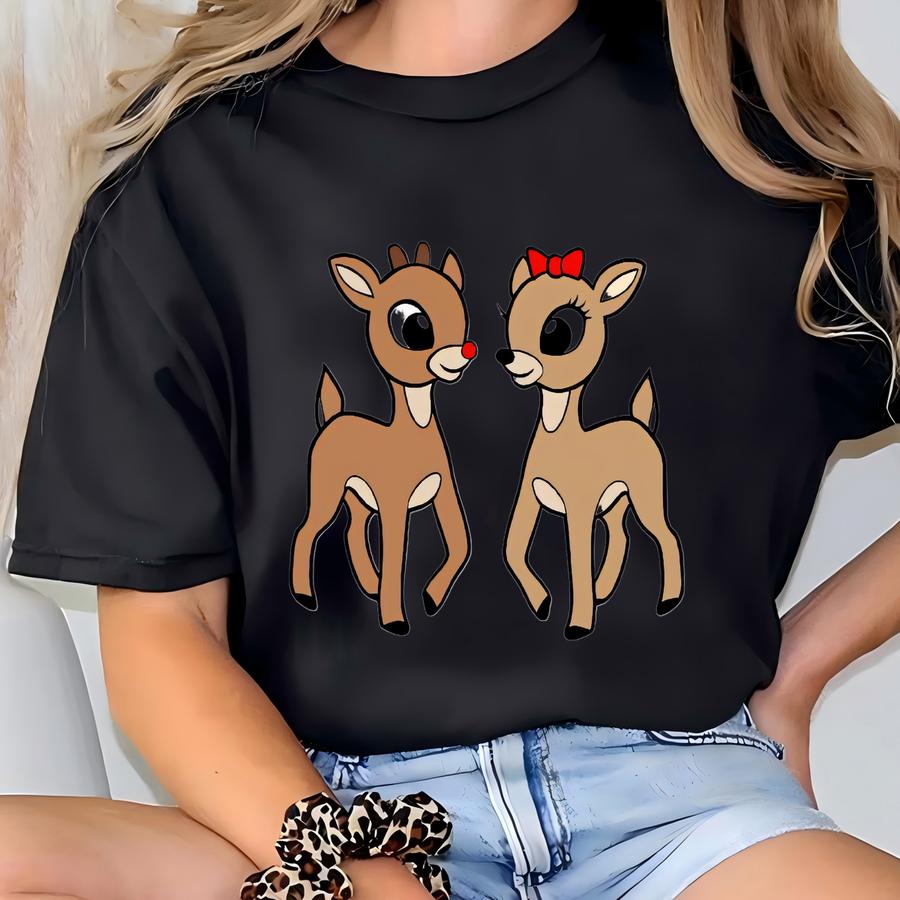 Classic Rudolph And Clarice Shirt,merry Christmas,holiday Outfit,christmas Tv Movie Shirt,women's Christmas Sweat,kıds Shırt,christmas Tee T-shirt