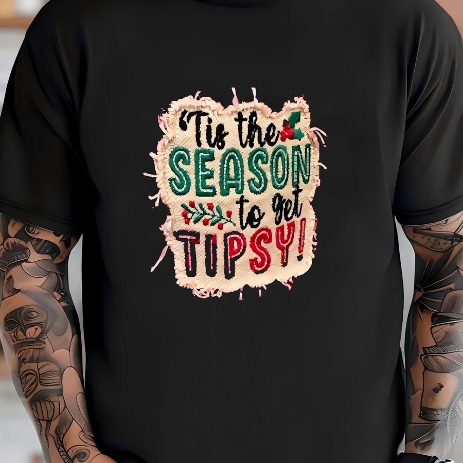 Tis The Season To Be Tipsy, Christmas Cap, Ladies Christmas Cap, Christmas Vintage Ballcap T-shirt