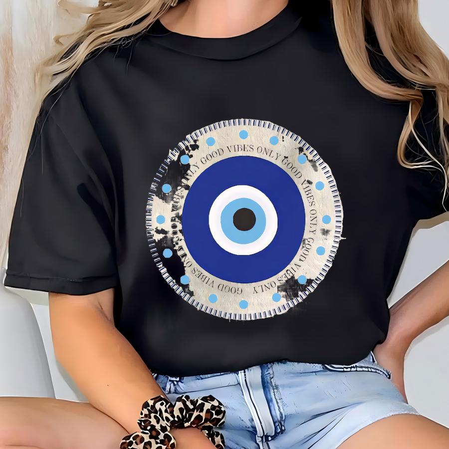 Evil Eye Sweatshirt, Good Vibes Only, Unisex Heavy Blend™ Crewneck Sweatshirt, All Seeing Eye, Mystical, Good Energy Sweatshirt, Crewneck T-shirt