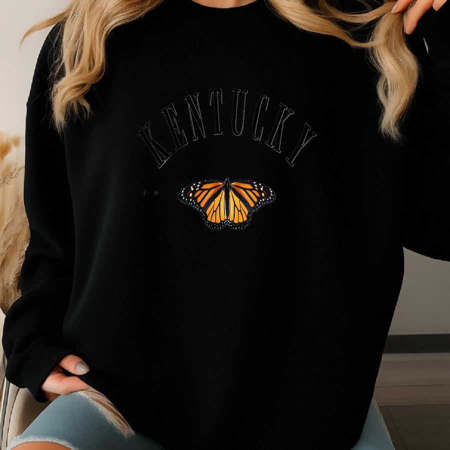 Kentucky State Butterfly Crewneck - Monarch Butterfly Sweatshirt
