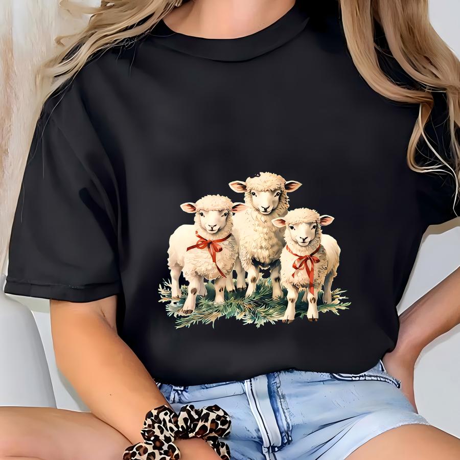 Bah La La Sheep Christmas Shirt: Animal Lover Gift T-shirt