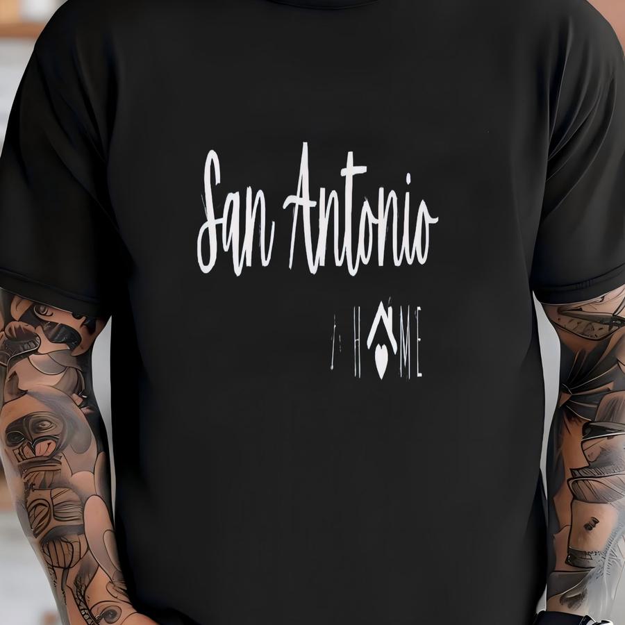 San Antonio Is Home Dark Heather Sweatshirt, Realtor Sweatshirt, Home Sweatshirt, Texas Gift, Client Gift Sweatshirt, Fall Sweatshirt T-shirt