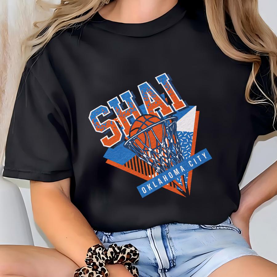 Shai Oklahoma City Basketball Retro Tee Shirt T-shirt