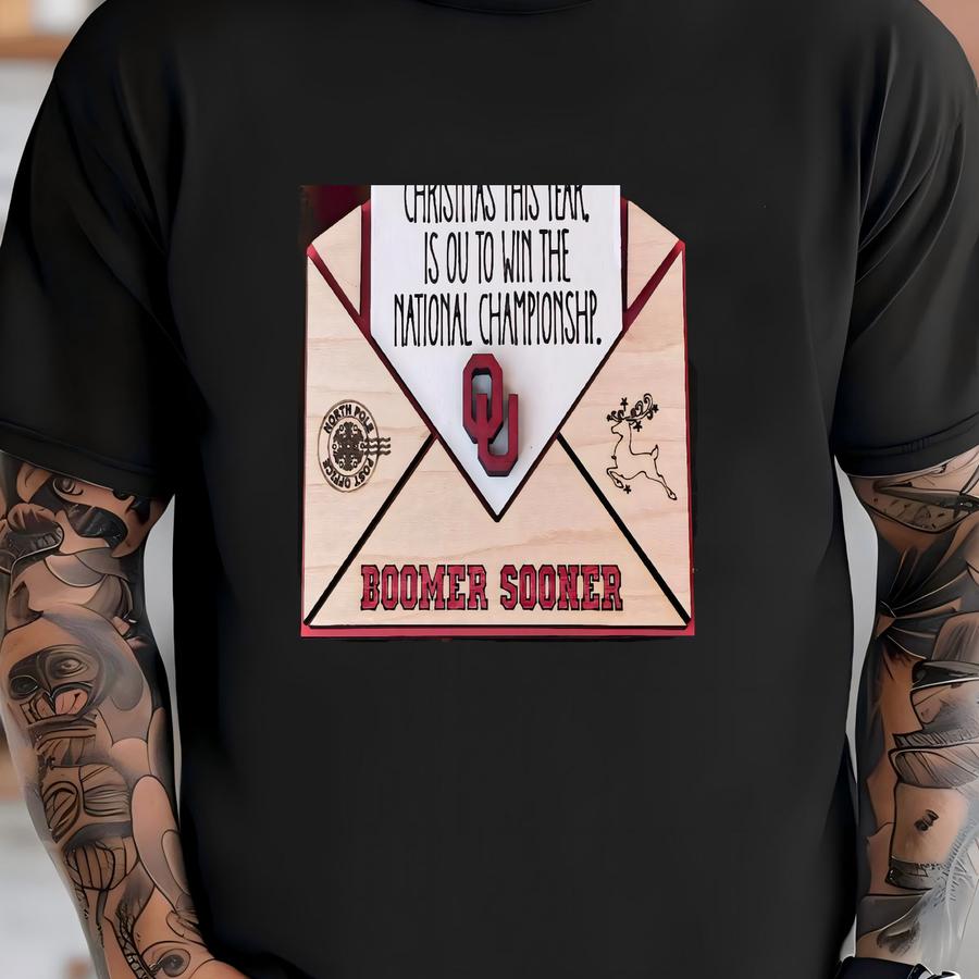 Oklahoma Sooners Christmas Ornament: Dear Santa Letter, National Championship T-shirt