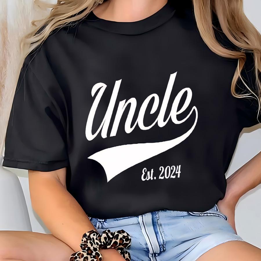 Uncle Est Unisex Crewneck Sweatshirt, Uncle To Be Gift, Uncle Sweatshirt, Pregnancy Reveal Gift T-shirt