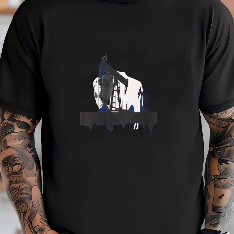 Wyoming Oil And Gas Heavy Duty Oilfield Sweatshirt T-shirt