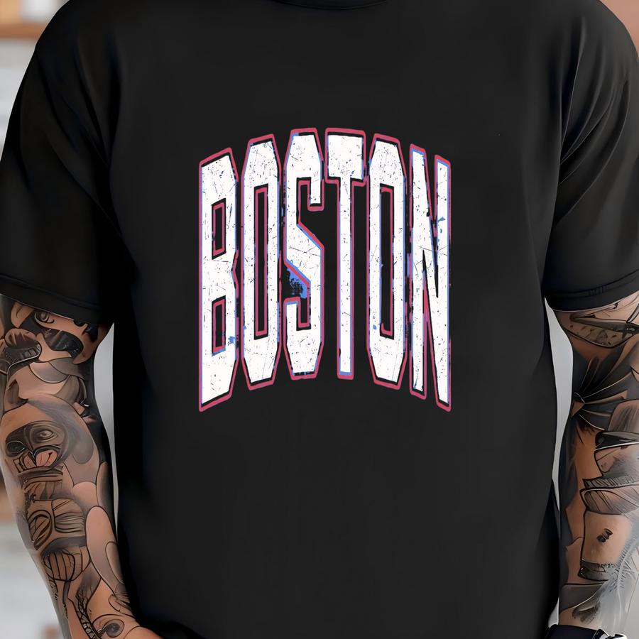 Boston ® Faded Vintage Aesthetic Sweatshirt Boston Crewneck Boston Massachusetts Premium Quality Unisex Sweatshirt T-shirt