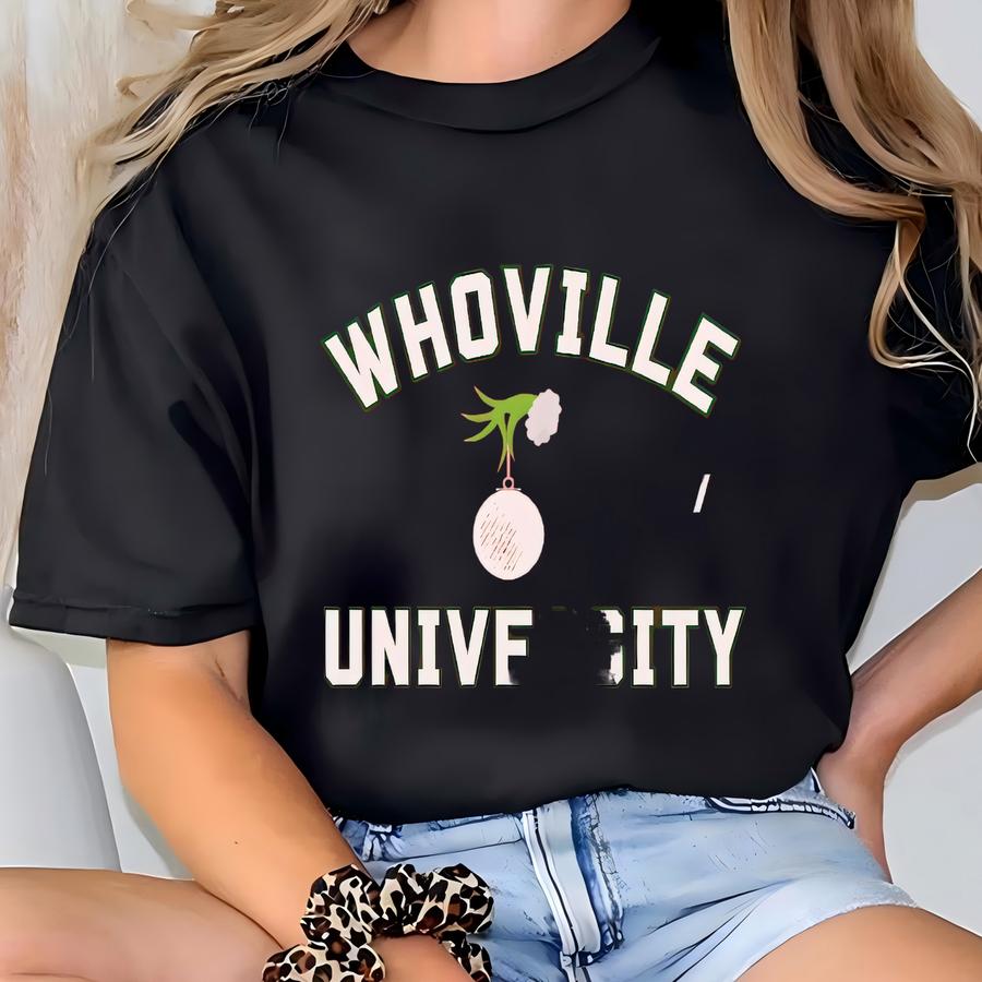 Whoville University Christmas Sweater,unisex Heavy Blend, Sweatshirt, Stole Christmas Crewneck, Funny Holiday Sweatshirts T-shirt
