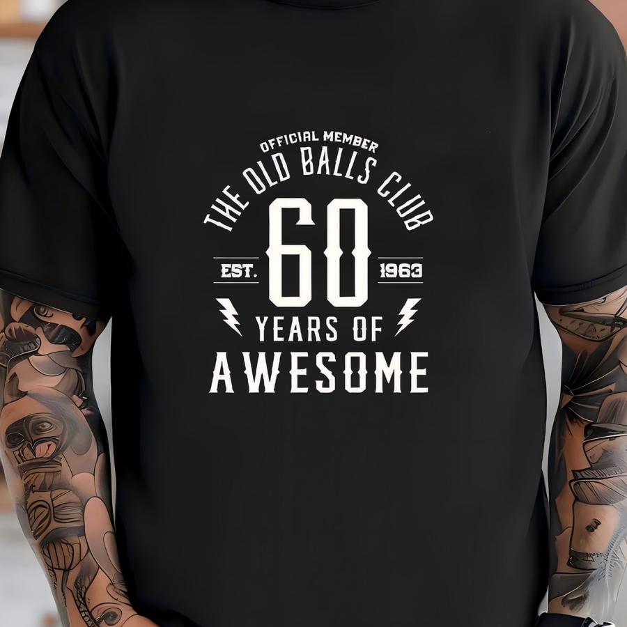 The Old Balls Club Shirt, Vintage Humor Shirt, Golf Retirement Funny Gift Tee, Sarcastic Graphic Tee For Guys, Birthday Humor Shirt T-shirt