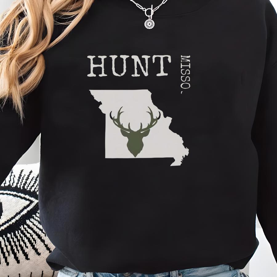 Hunt Missouri Shirt, Hunt Missouri T-shirt, Hunt Missouri, Missouri Hunter Gift, Missouri Deer Hunter, Missouri Hunter Shirt Sweatshirt