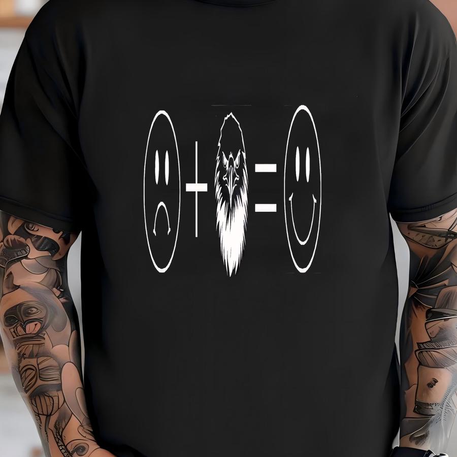 Eagle Loving Frowny To Face Shirt, Comfy With Simplistic Design For Bird Enthusiasts, Simple Gift, Face, Men Or Women T-shirt