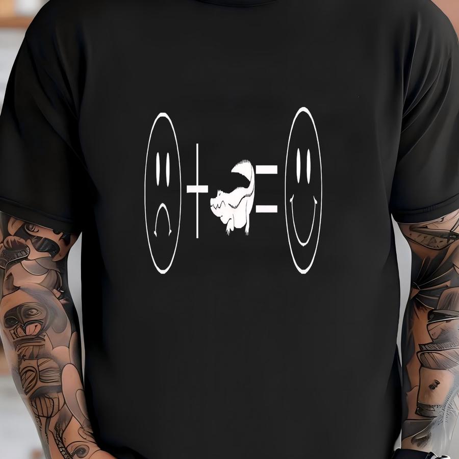 Alligator Loving Frowny To Face Shirt, Comfy With Simplistic Design For Gator Enthusiasts, Simple Gift, Face, Men Or Women T-shirt