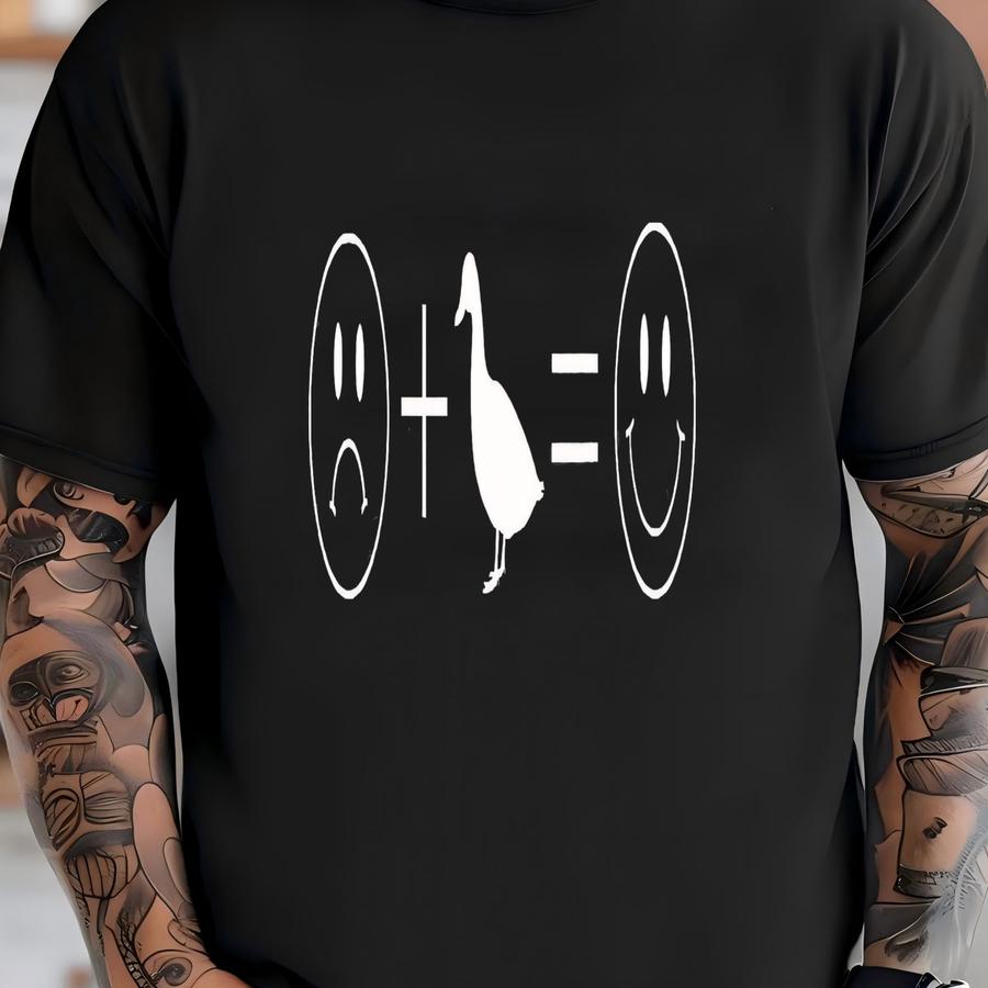 Duck Loving Frowny To Face Shirt, Comfy With Simplistic Design For Bird Enthusiasts, Simple Gift, Face, Men Or Women T-shirt