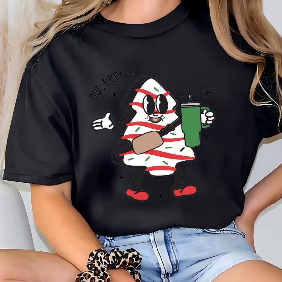 Out Here Lookin Like A Snack Sweatshirt, Boojee Christmas Sweatshirt, Christmas Tree Cake Sweater, Funny Christmas Gift, Holiday Sweatshirt T-shirt