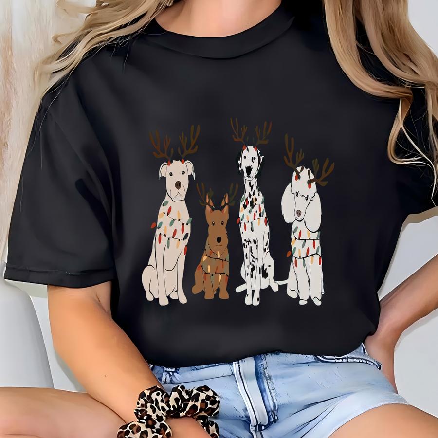 Cute Christmas Dogs Sweatshirt, Unisex Heavy Blend, Holiday Dogs, Christmas Puppies Crewneck, Festive Dogs Crewneck, Cute Christmas Pets T-shirt