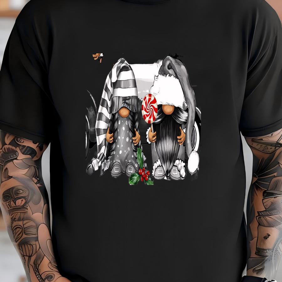 Merry Christmas Gnomies Dtf Transfer: Festive Holiday Gnome Shirt Decal Ready To Press T-shirt