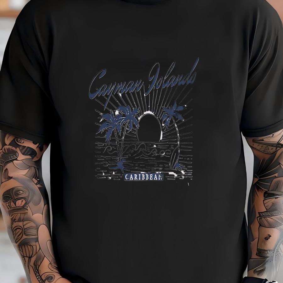 Cayman Islands Hoodie Front And Back Print T-shirt