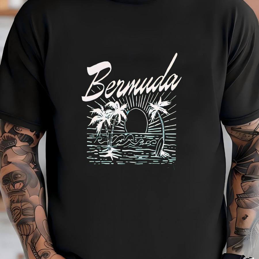 Bermuda Hooded Sweatshirt Front And Back Print T-shirt