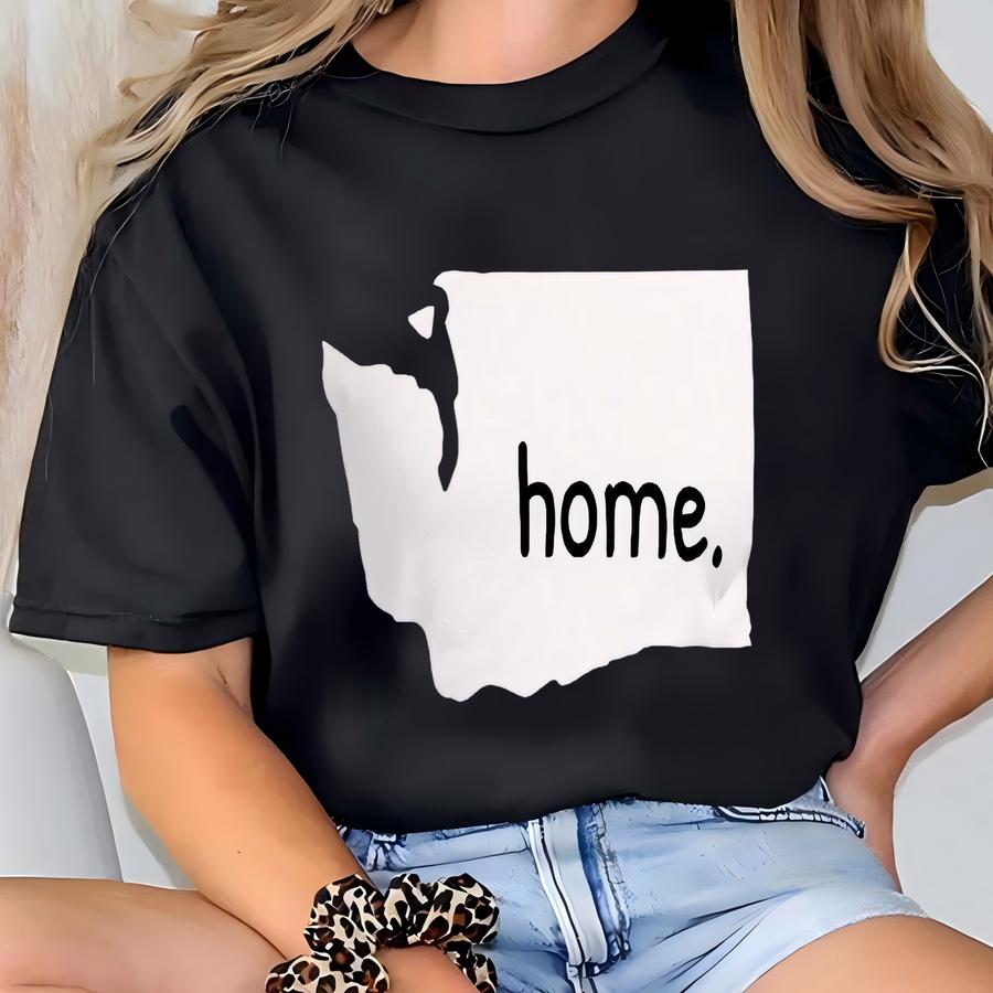 Washington Home Long Sved Tee, Washington Tee, Home State Tee, Unisex Lightweight Long Sve Tee T-shirt