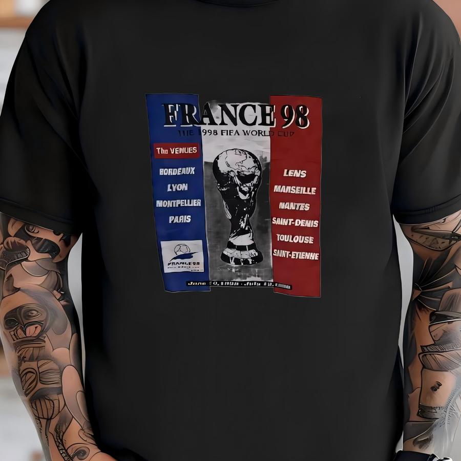 Vintage 90s France Fifa World Cup Sweatshirt Pullover T-shirt