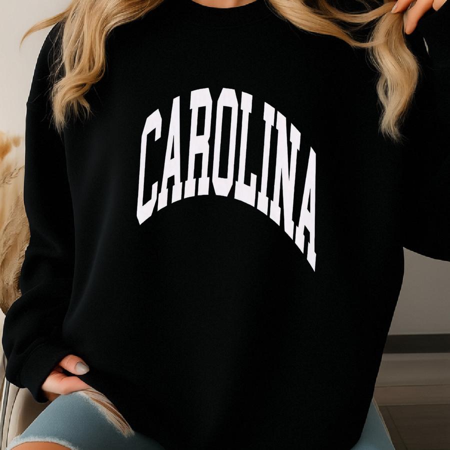 Carolina ® Sweatshirt Faded Vintage Aesthetic Carolina Game Day Premium Garment Dyed Unisex Sweatshirt Sweatshirt
