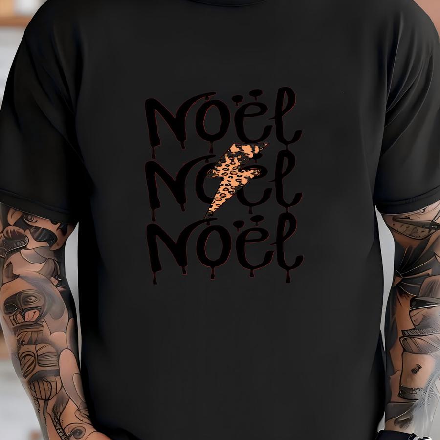 Noel Christmas Crewneck Sweatshirt Unisex Leopard T-shirt