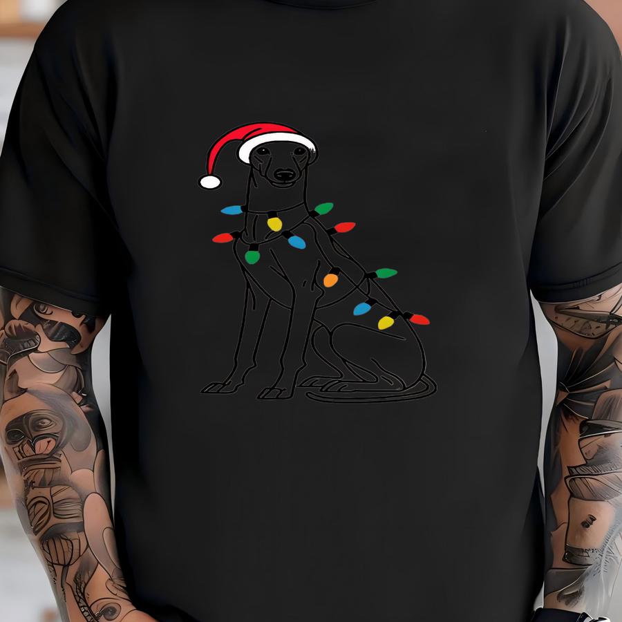 Greyhound Santa Sweatshirt | Christmas Greyhound Crewneck | Holiday Dog Lover Gift | Christmas Greyhound Owner Shirt | Greyhound Sweater Shirt