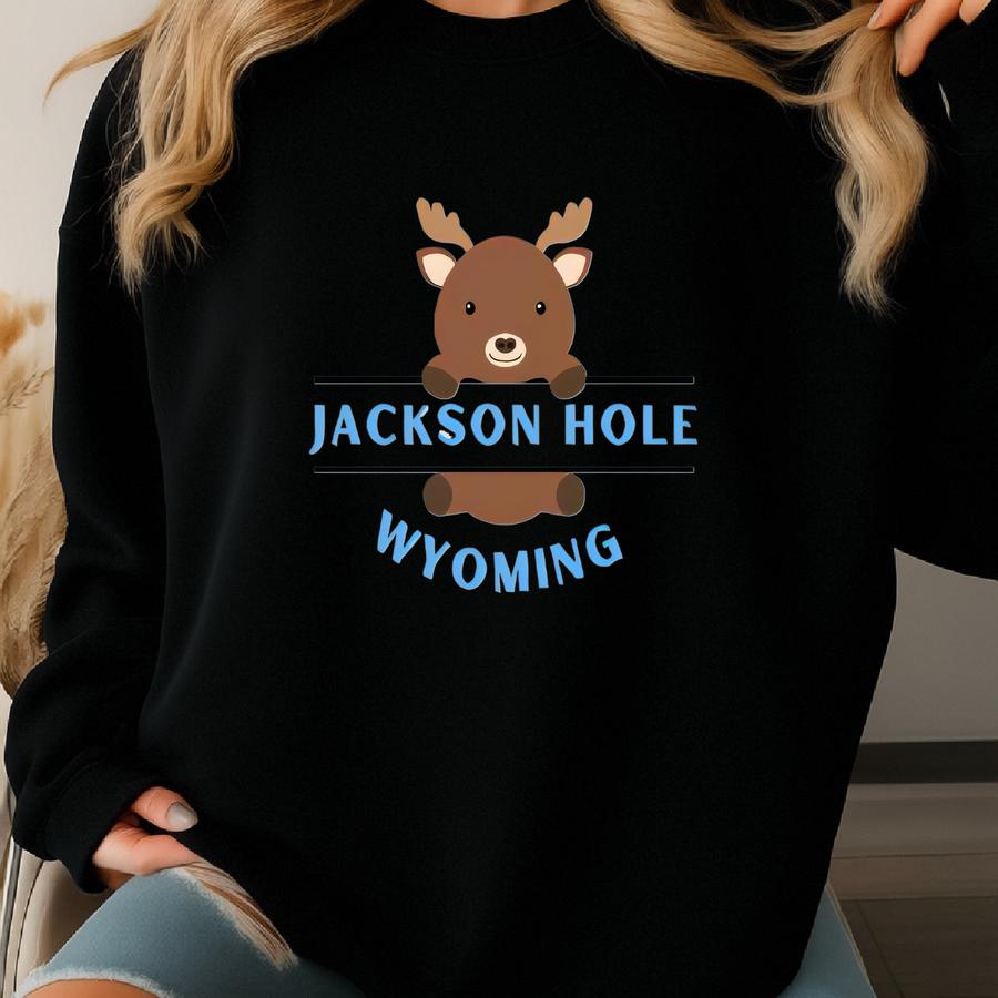 Jackson Hole. Wyoming Tee. Jackson Hole Wyoming. Kids Moose Jackson Hole T-shirt. Kids Wyoming Tshirt. Wyoming Travel. Outdoor Lover. Sweatshirt