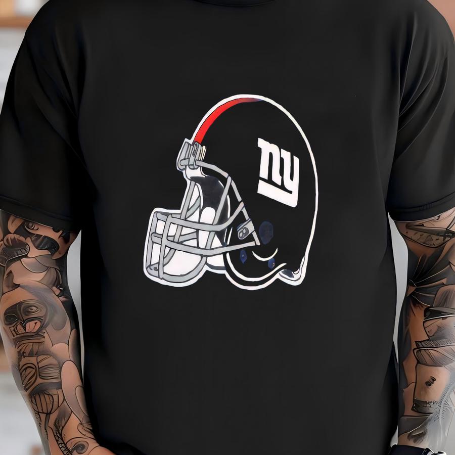 Logo New York Giants Blue White 100% Cotton Fabric By Fabric Traditions! 6314 Blue T-shirt