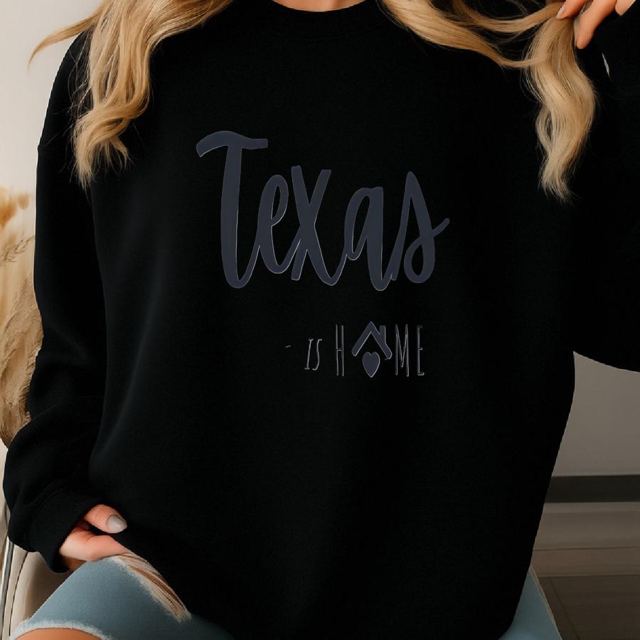 Texas Is Home White Crewneck Sweatshirt, Realtor Sweatshirt, Home Sweatshirt, Texas Gift, Client Gift Sweatshirt, Fall Sweatshirt Sweatshirt