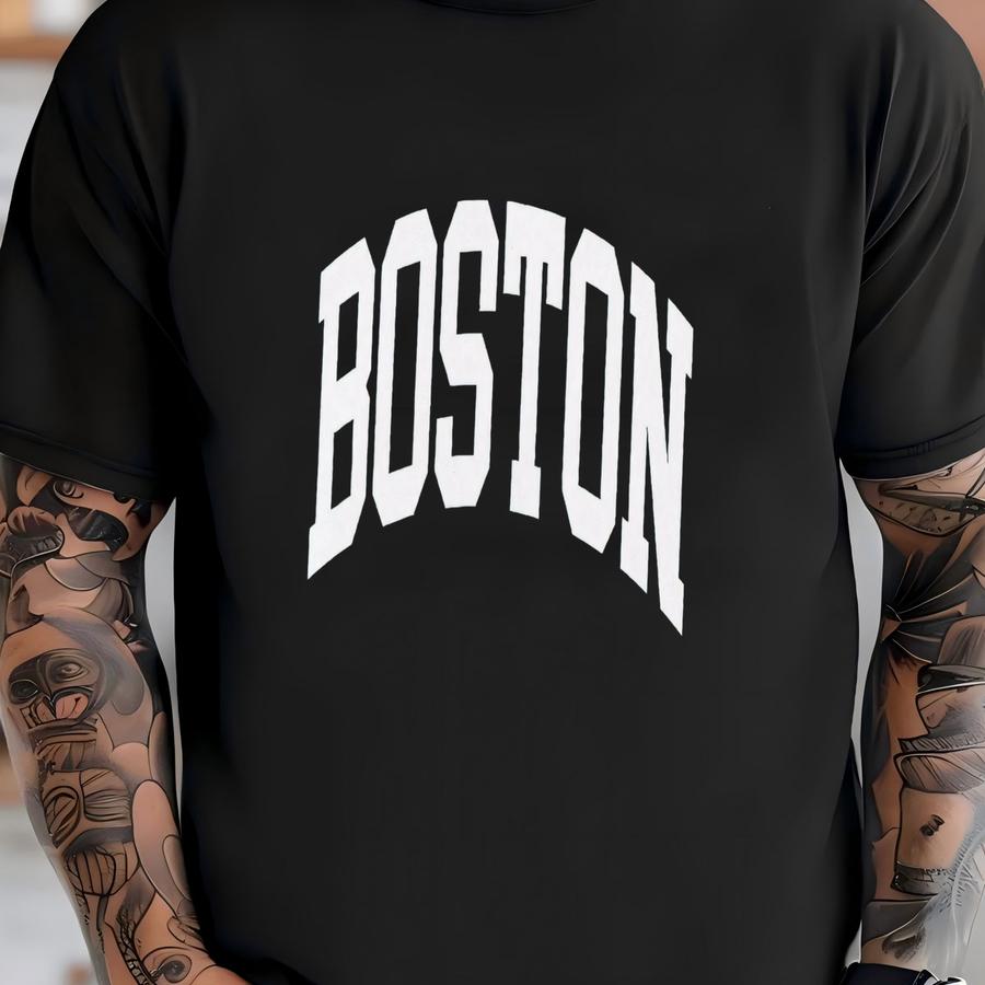 Og Boston ® Faded Vintage Aesthetic Varsity Sweatshirt Boston Crewneck Boston Massachusetts Premium Quality Unisex Sweatshirt T-shirt