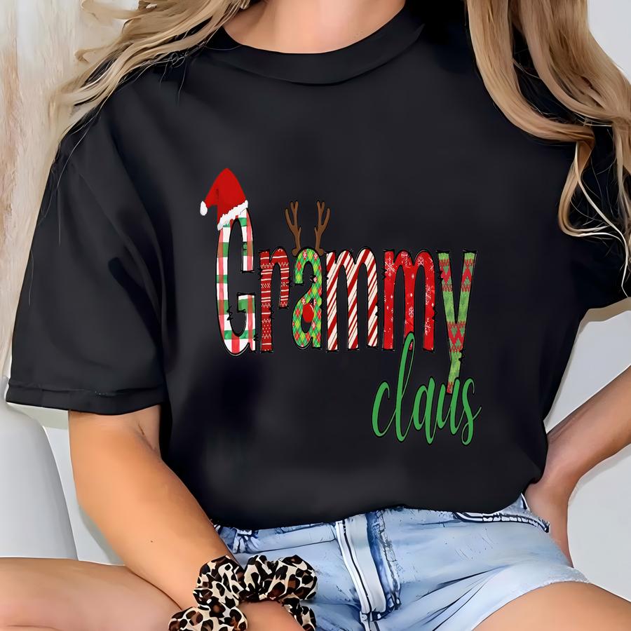 Grandma, Grammy, Lolli, Gigi Claus And More Christmas Shirt Or Sweatshirt T-shirt
