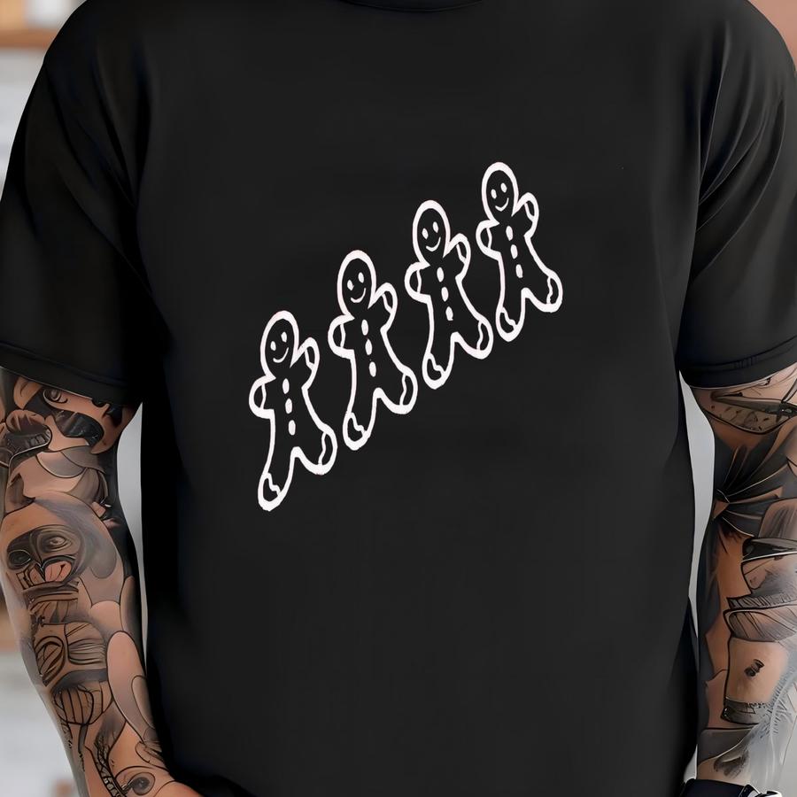 Gingerbread Men Sweatshirt, Crewneck With Gingerbread Men, Gift For Holiday, Traditional Christmas Hoodies, Faith T-shirt