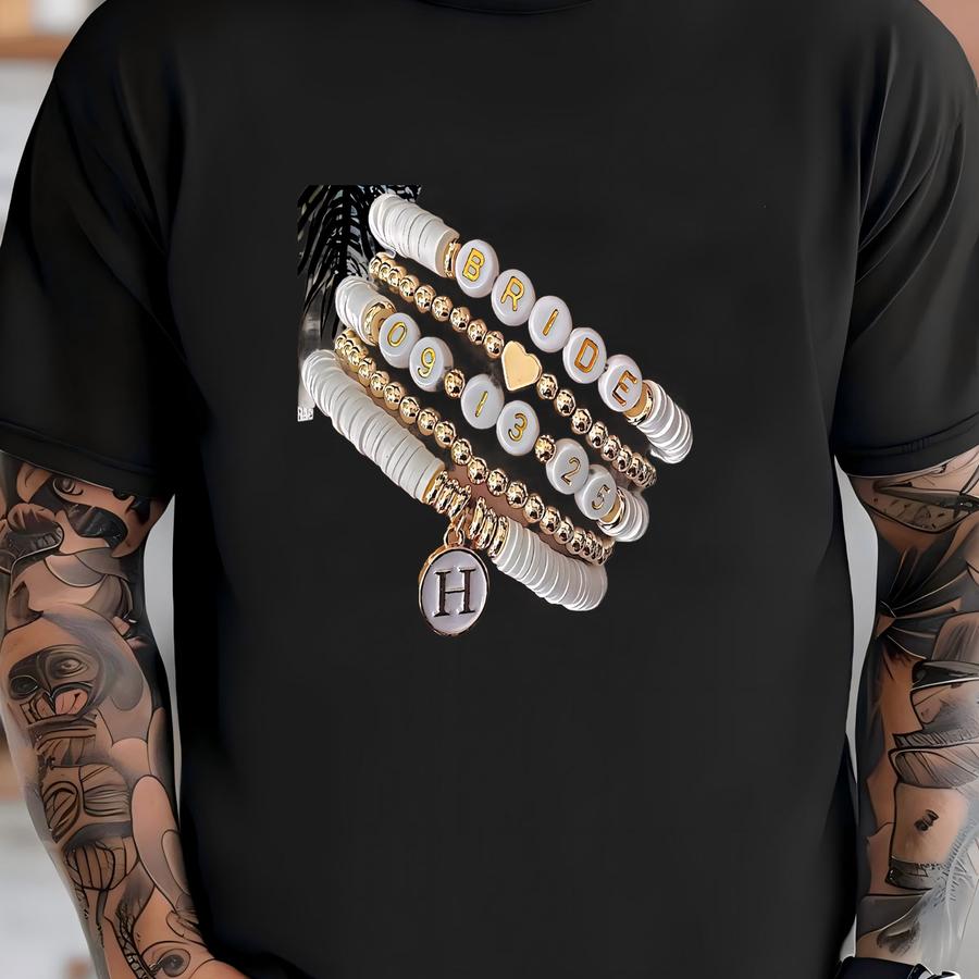 Bride Collection, Bride Bracelet Stack, Bridal Shower Gift, Bridal Jewelry, Bachelorette Party Gift, Wedding Date, Getting Married, Proposal T-shirt