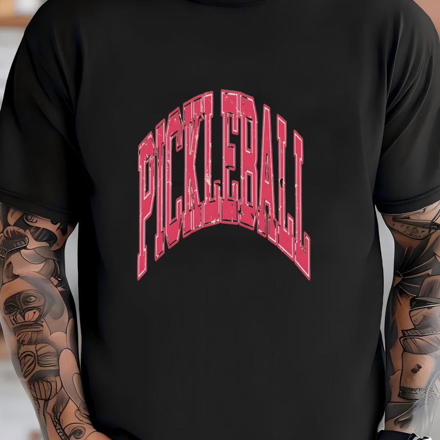 Pickleball Sweatshirt Distressed Vintage Aesthetic Pickleball Shirt Pickleballer Varsity Style Pickleball Gift Unisex Pickleball Sweatshirt T-shirt