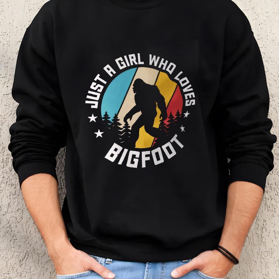 Unique Girls Sasquatch Sports Shirt: Let Your Little Explorer Stand Out! Perfect For Outdoor Adventures! Sweatshirt