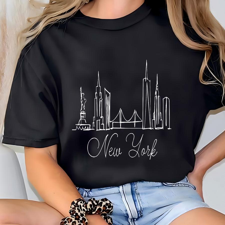 New York Crewneck, Nyc Sweatshirt, New York Pullover For Him, Handmade New York City Design, Adult Unisex Nyc Sweatshirt T-shirt