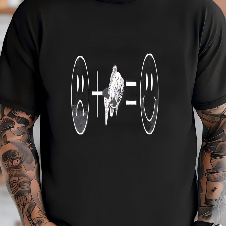 Walleye Loving Frowny To Face Shirt, Comfy With Simplistic Design For Fishing Enthusiasts, Simple Gift, Face, Men Or Women T-shirt