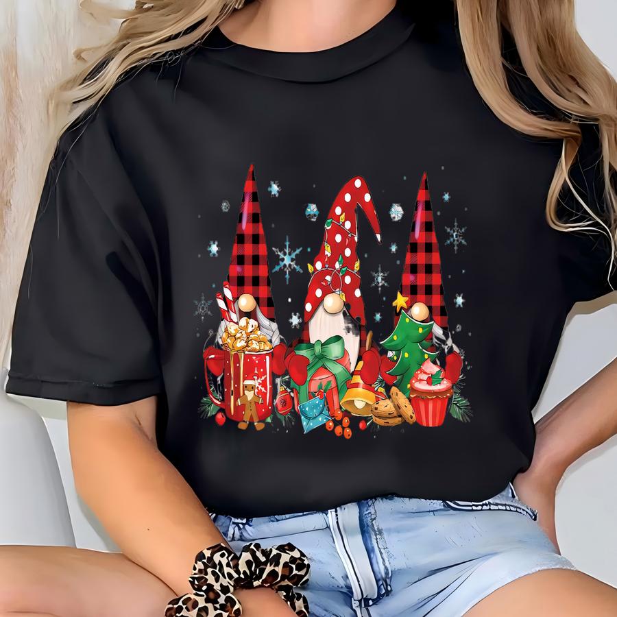 Christmas Gnomes Sweatshirt: Holiday Spirit Crewneck T-shirt