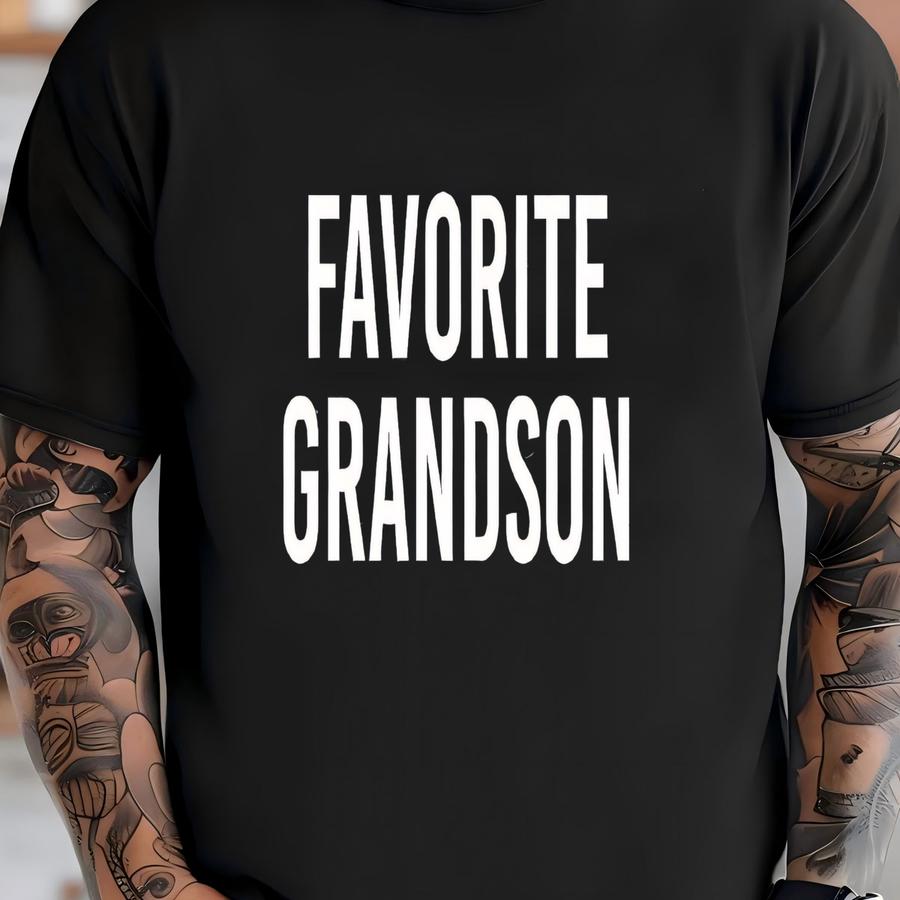 Favorite Grandson Shirt, Gift For Grandson, Grandma's Favorite Grandchild, Favorite Child Shirt, Best Grandson Tee, Family Reunion Shirt T-shirt
