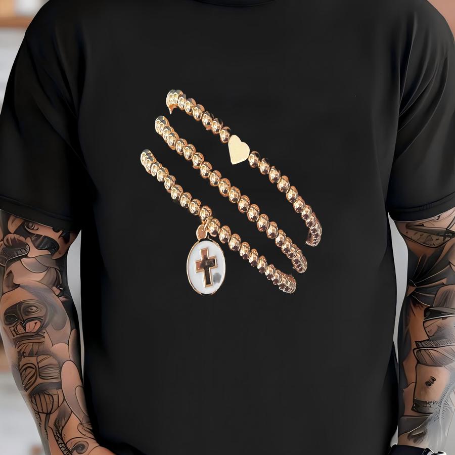 Cross Bracelet, Religious Gift For Women, Catholic Jewelry, Christian Bracelet, Religious Jewelry, First Communion Gift, Confirmation Gift T-shirt