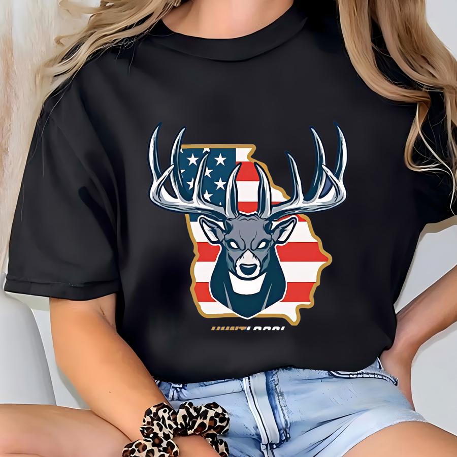 Georgia - Usa Deer Hunting Shirt, Men's Whitetail Buck Apparel, Women's Hunting Tshirt, Gifts For Hunters, Gifts For Dad And Husband, T-shirt