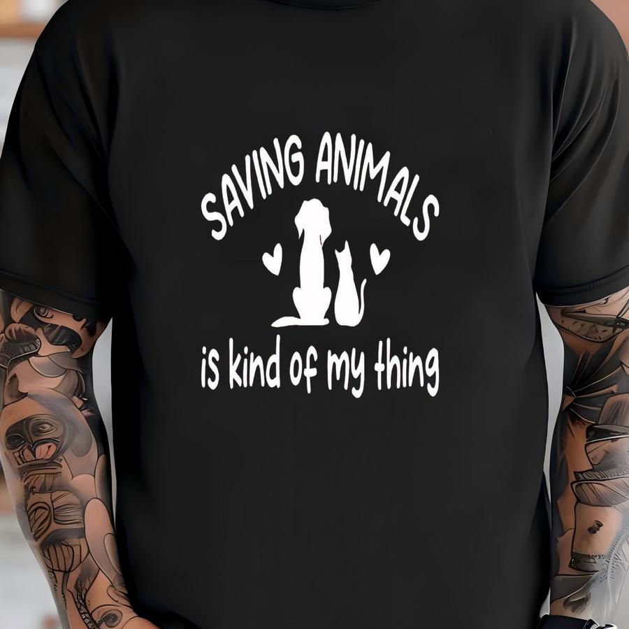 Saving Animals Is Kind Of My Thing Sweatshirt, Animal Lover Gifts, Animal Freedom Shirt, Vet Tech Shirt, Animal Rights, Animal Rescue Sweat T-shirt