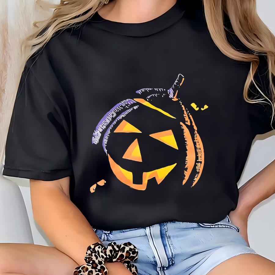 Vintage Halloween Pumpkin Sweatshirt Pumpkin Pullover Sweater Pumpkin Crewneck Jumper Halloween Pumpkin Graphic Print Sweatshirt Black Color T-shirt