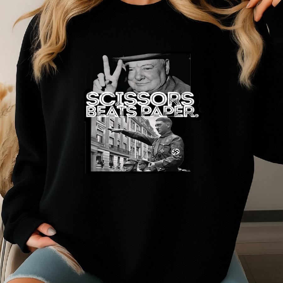 Scissors Paper Sticker, World War Ii, History Fans, History Teachers Sweatshirt