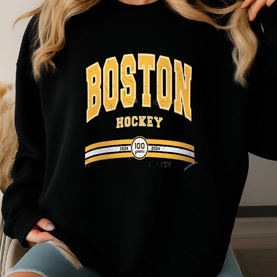 Vintage Boston Hockey Shirt, Boston Hockey Tshirt, ®, Boston Hockey Fan, Boston Hockey Gift, Hockey Boston, Women And Men Sweatshirt