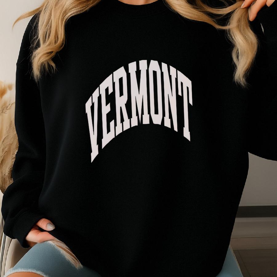Vermont Hoodie Vermont Sweatshirt Vermont Gifts Varsity Sweatshirt Hiking Hoodie Mountain Hoodie Vermont State Sweatshirt Vermont Crewneck Sweatshirt