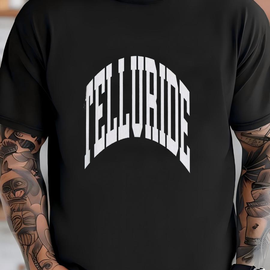 Telluride ® Sweatshirt Faded Vintage Ski Telluride Colorado Crewneck Varsity Style Minimalist Unisex Premium Sweatshirt T-shirt